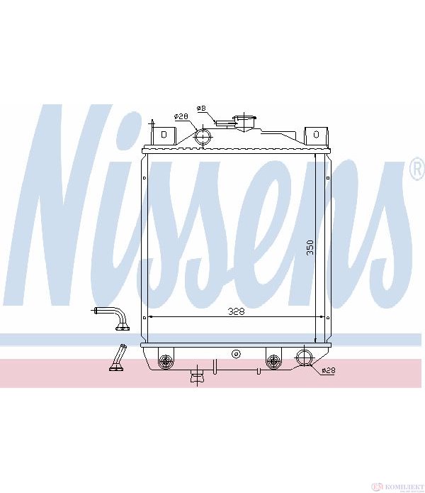 РАДИАТОР ВОДЕН SUZUKI SWIFT II SEDAN (1989-) 1.3 - NISSENS