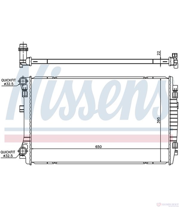 РАДИАТОР ВОДЕН VOLKSWAGEN GOLF VII (2012-) 2.0 TDI 4motion - NISSENS