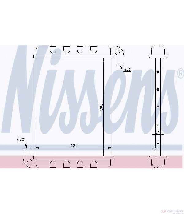 РАДИАТОР ПАРНО SCANIA 4 - SERIES (1995-) 94 G/260 - NISSENS