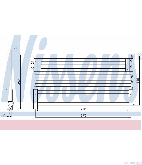 РАДИАТОР КЛИМАТИК VOLVO FH 12 (1993-) FH 12/380 - NISSENS