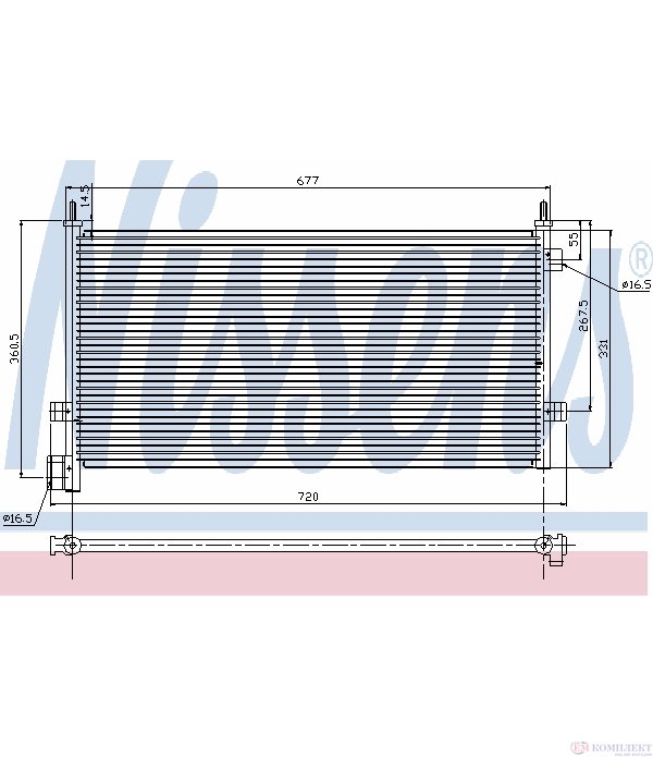 РАДИАТОР КЛИМАТИК VOLVO FM 9 (2001-) FM 9/380 - NISSENS