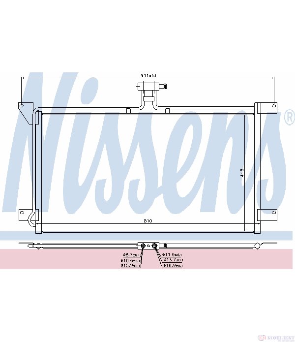 РАДИАТОР КЛИМАТИК SCANIA 4 - SERIES (1995-) 124 C/400 - NISSENS