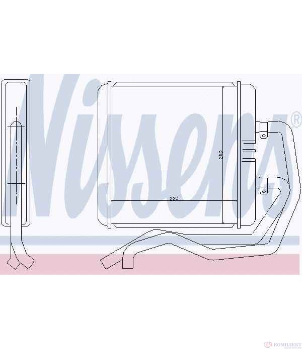 РАДИАТОР ПАРНО IVECO DAILY II (1999-) 35 C 12 V, 35 S 12 V - NISSENS