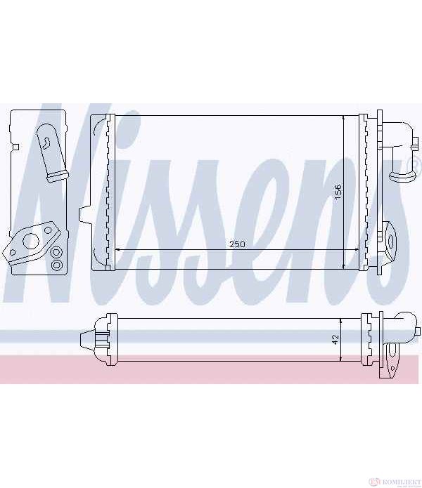 РАДИАТОР ПАРНО PEUGEOT 505 (1979-) 2.5 D - NISSENS