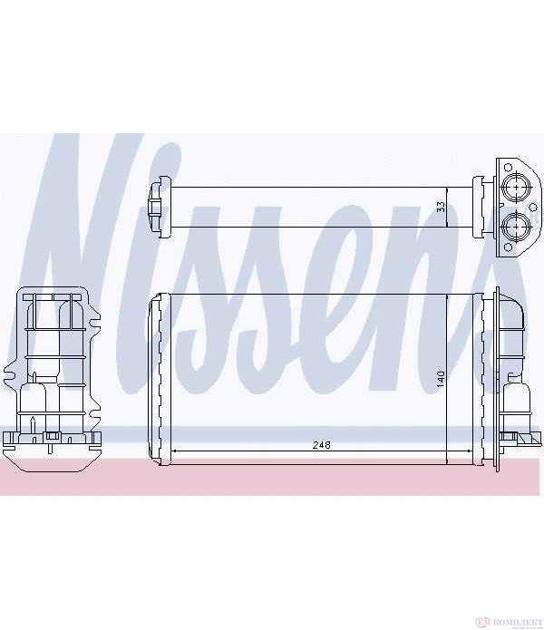 РАДИАТОР ПАРНО FIAT MAREA WEEKEND (1996-) 1.9 TD 75 - NISSENS