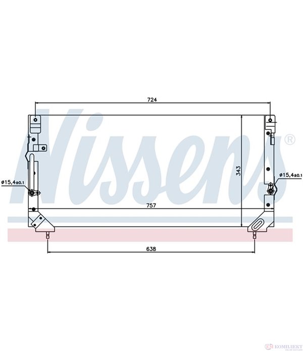 РАДИАТОР КЛИМАТИК TOYOTA LAND CRUISER J80 (1990-) 4.5 24V - NISSENS