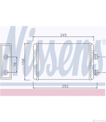 РАДИАТОР ПАРНО FIAT DOBLO (2001-) 1.2 - NISSENS