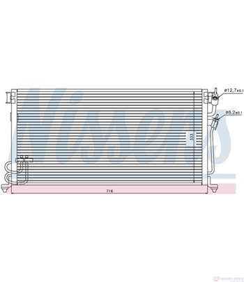 РАДИАТОР КЛИМАТИК MITSUBISHI COLT V (1995-) 1300 - NISSENS