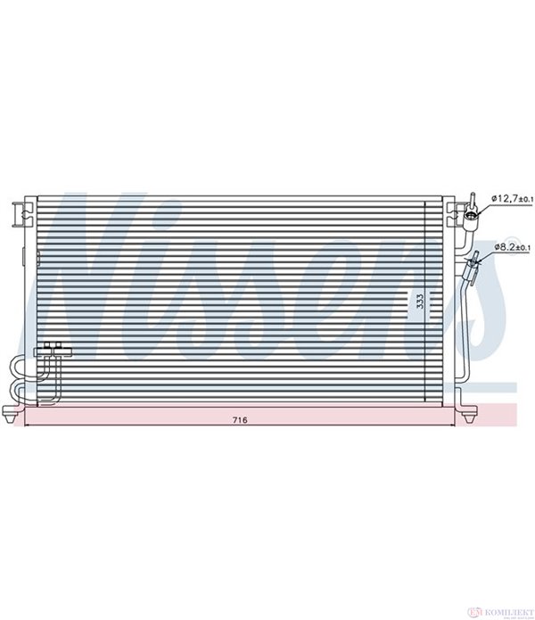 РАДИАТОР КЛИМАТИК MITSUBISHI COLT V (1995-) 1300 - NISSENS
