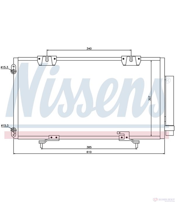 РАДИАТОР КЛИМАТИК TOYOTA AVENSIS LIFTBACK (1997-) 1.6 - NISSENS
