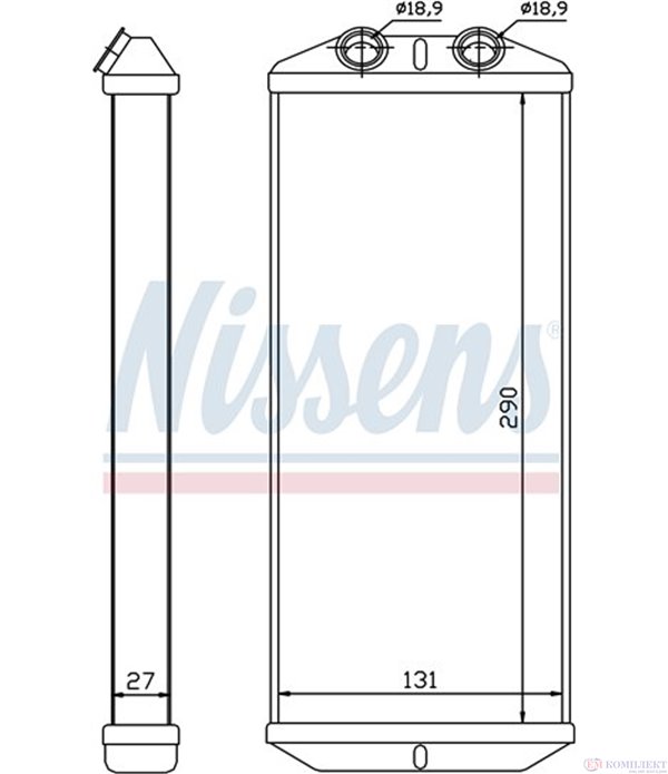 РАДИАТОР ПАРНО CITROEN C5 BREAK (2004-) 1.6 HDi - NISSENS