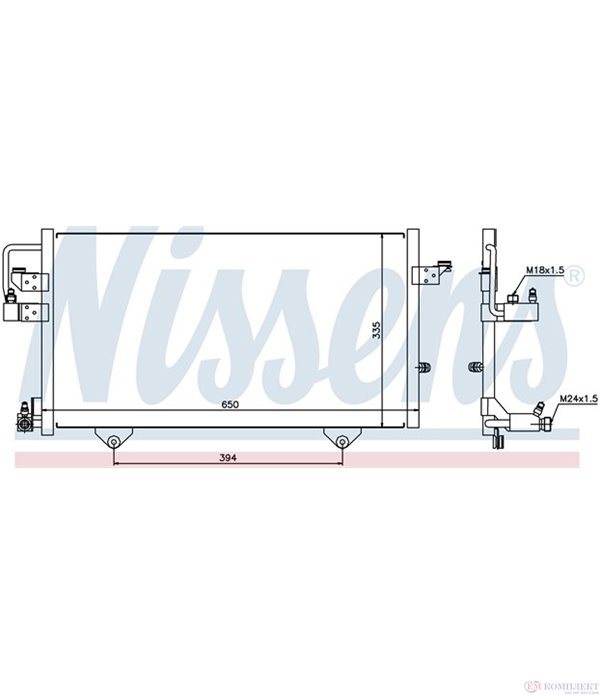 РАДИАТОР КЛИМАТИК AUDI 80 (1991-) 2.0 E quattro - NISSENS