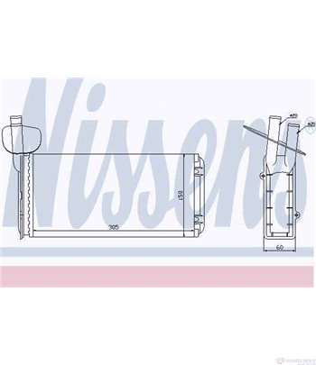 РАДИАТОР ПАРНО VOLKSWAGEN TRANSPORTER IV (1990-) 2.5 TDI - NISSENS