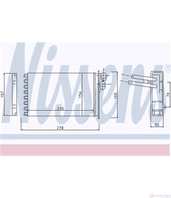 РАДИАТОР ПАРНО VOLKSWAGEN PASSAT (1996-) 2.0 - NISSENS