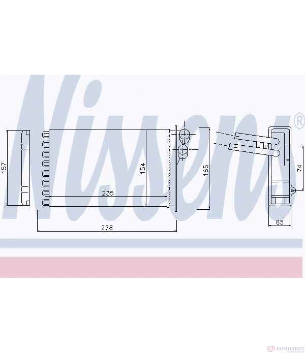 РАДИАТОР ПАРНО VOLKSWAGEN PASSAT (2000-) 2.3 V5 4motion - NISSENS