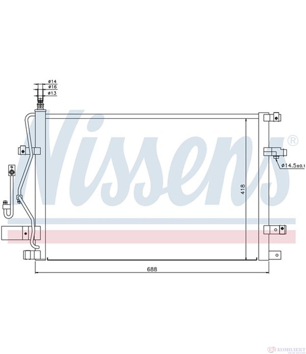 РАДИАТОР КЛИМАТИК VOLVO S80 I (1998-) 2.5 T AWD - NISSENS