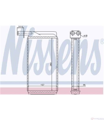 РАДИАТОР ПАРНО SAAB 9000 HATCHBACK (1984-) 2.0 16V ND Turbo - NISSENS