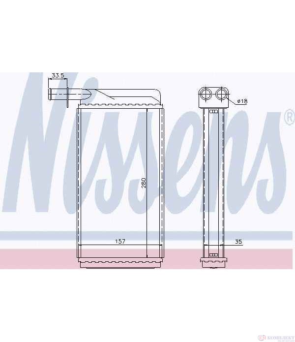 РАДИАТОР ПАРНО SAAB 9000 HATCHBACK (1984-) 2.0 16V Turbo - NISSENS