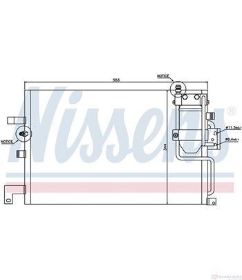 РАДИАТОР КЛИМАТИК SAAB 9-3 (1998-) 2.0 i - NISSENS