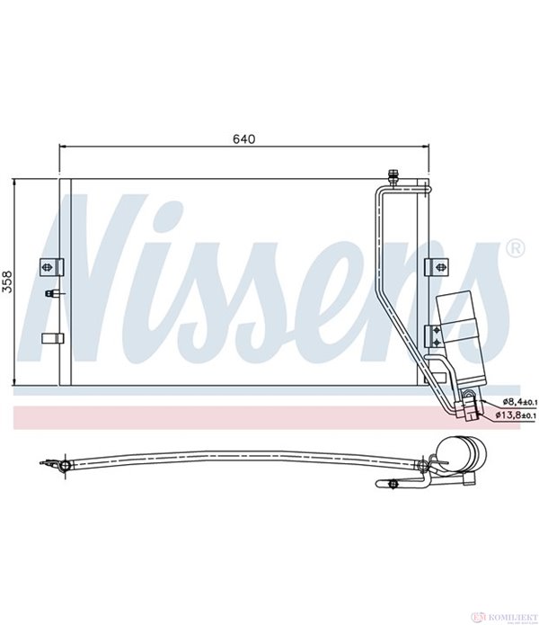 РАДИАТОР КЛИМАТИК SAAB 9-5 COMBI (1998-) 2.3 t - NISSENS