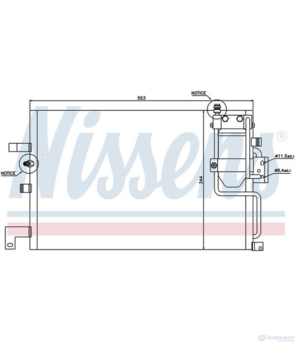 РАДИАТОР КЛИМАТИК SAAB 9-3 CABRIOLET (1998-) 2.3 Turbo - NISSENS