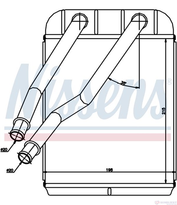 РАДИАТОР ПАРНО VOLKSWAGEN TOUAREG (2002-) 4.2 V8 FSI - NISSENS