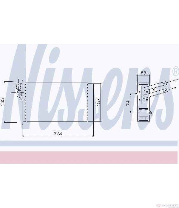 РАДИАТОР ПАРНО VOLKSWAGEN PASSAT (2000-) 2.5 TDI 4motion - NISSENS