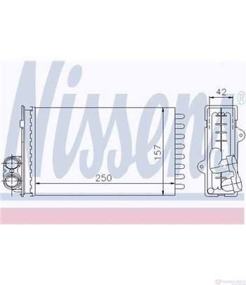 РАДИАТОР ПАРНО PEUGEOT 405 II (1992-) 1.6 - NISSENS