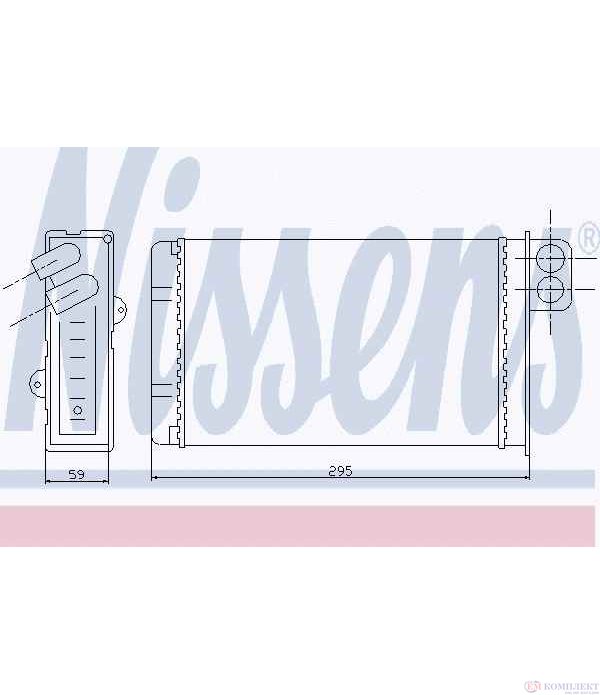 РАДИАТОР ПАРНО PEUGEOT 406 (1995-) 1.6 - NISSENS