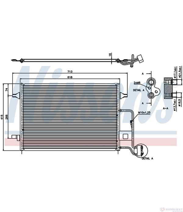 РАДИАТОР КЛИМАТИК VOLKSWAGEN PASSAT VARIANT (2000-) 2.0 TDI - NISSENS