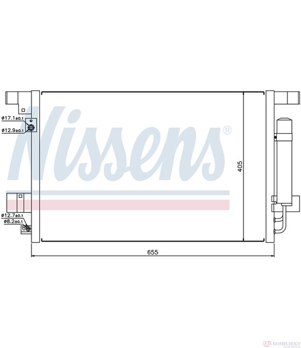 РАДИАТОР КЛИМАТИК MITSUBISHI LANCER SPORTBACK (2008-) 2.0 DI-D - NISSENS
