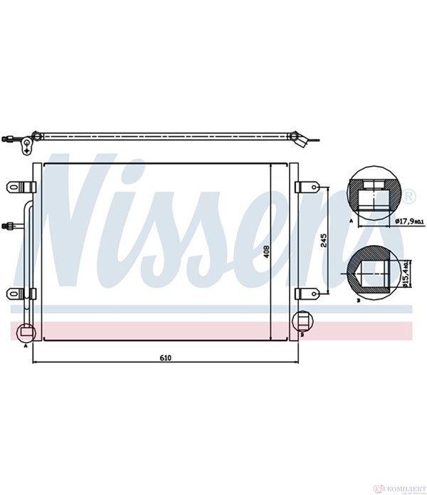 РАДИАТОР КЛИМАТИК AUDI A4 AVANT (2004-) 1.9 TDI - NISSENS