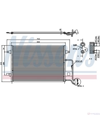 РАДИАТОР КЛИМАТИК SKODA SUPERB (2002-) 2.0 TDI - NISSENS
