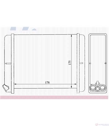 РАДИАТОР ПАРНО VAUXHALL CAVALIER MK III HATCHBACK (1988-) 2.5 V6 - NISSENS