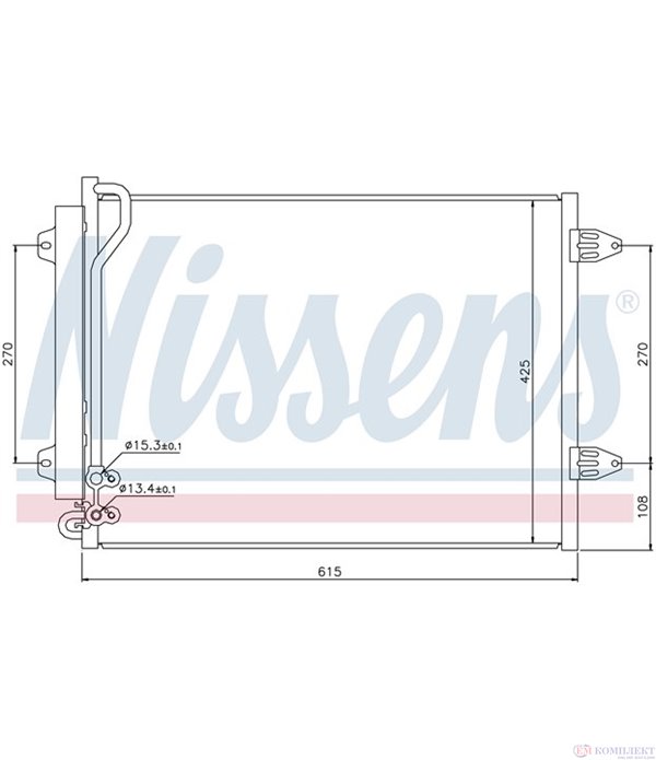 РАДИАТОР КЛИМАТИК VOLKSWAGEN PASSAT (2010-) 1.4 TSI EcoFuel - NISSENS