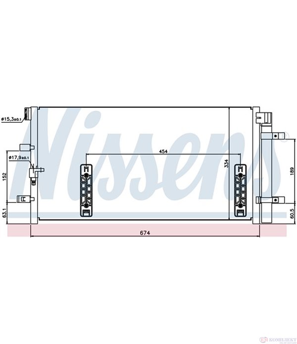 РАДИАТОР КЛИМАТИК AUDI A4 (2007-) 2.0 TFSI flexible fuel - NISSENS