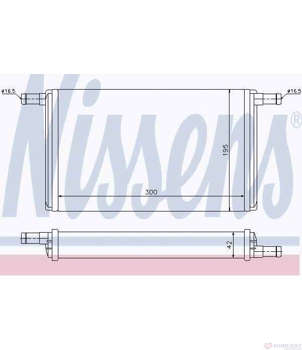 РАДИАТОР ПАРНО VOLKSWAGEN LT 40-55 I (1975-) 2.4 D - NISSENS