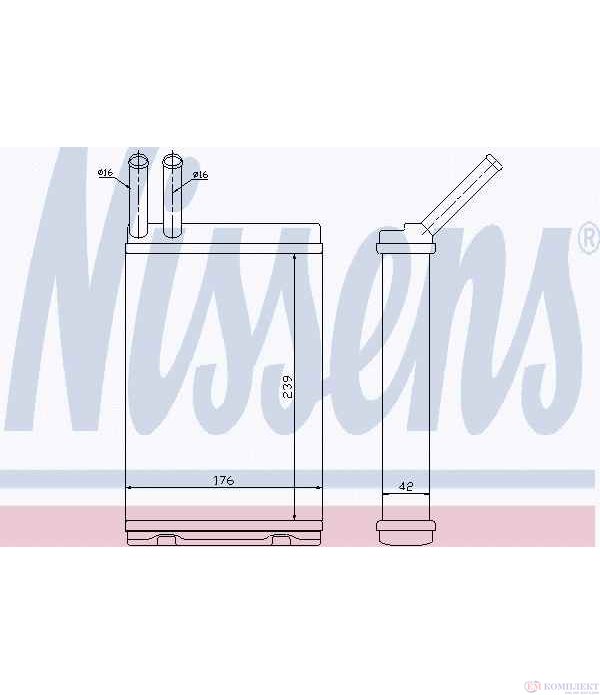 РАДИАТОР ПАРНО VOLVO 940 I COMBI (1990-) 2.4 TD Intercooler - NISSENS