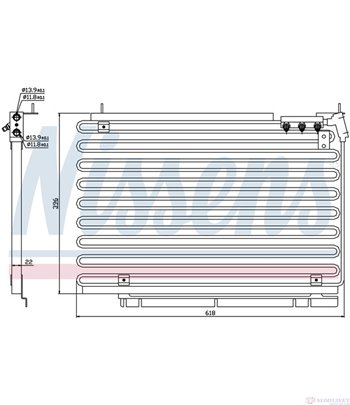РАДИАТОР КЛИМАТИК VOLVO 940 (1990-) 2.4 TD Intercooler - NISSENS