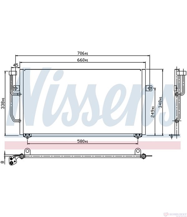 РАДИАТОР КЛИМАТИК VOLVO S40 I (1995-) 1.9 TD - NISSENS