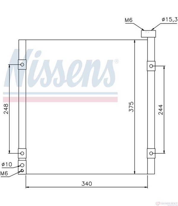 РАДИАТОР КЛИМАТИК HONDA HR V (1999-) 1.6 16V 4WD - NISSENS