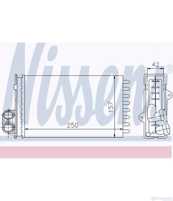 РАДИАТОР ПАРНО PEUGEOT 405 I (1987-) 1.9 - NISSENS