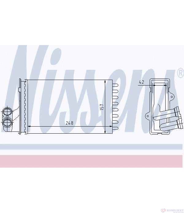 РАДИАТОР ПАРНО PEUGEOT 405 I (1987-) 1.9 16V Sport MI - NISSENS