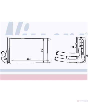 РАДИАТОР ПАРНО AUDI COUPE (1988-) 1.8 - NISSENS