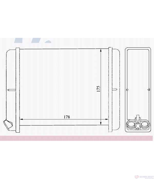 РАДИАТОР ПАРНО VAUXHALL CAVALIER MK III HATCHBACK (1988-) 1.6 i - NISSENS