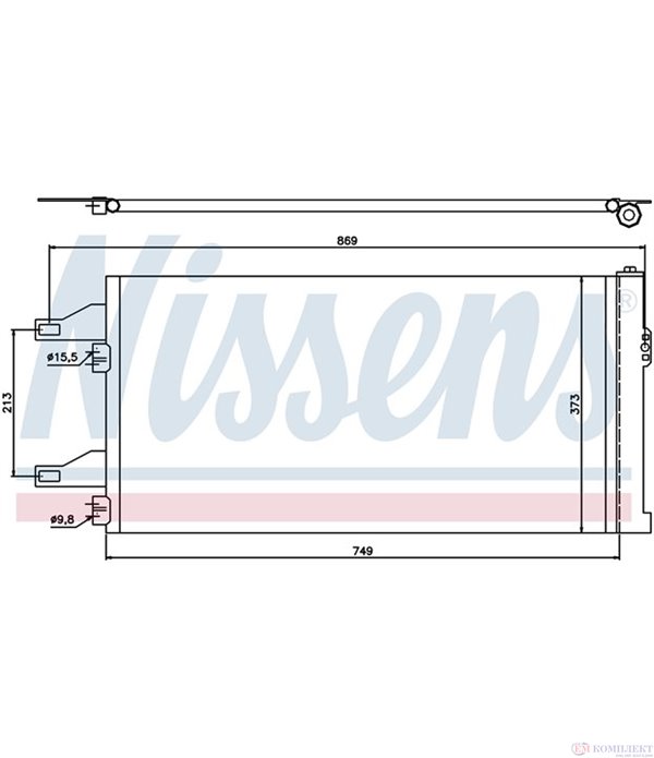 РАДИАТОР КЛИМАТИК FIAT DUCATO (2006-) 2.3 D 120 Multijet - NISSENS