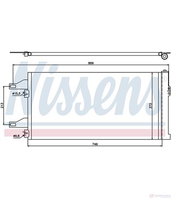 РАДИАТОР КЛИМАТИК FIAT DUCATO (2006-) 2.3 D 130 Multijet - NISSENS