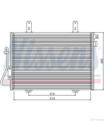 РАДИАТОР КЛИМАТИК RENAULT KANGOO (1997-) D 55 1.9 - NISSENS
