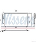 РАДИАТОР КЛИМАТИК MITSUBISHI CARISMA SEDAN (1996-) 1.9 TD - NISSENS