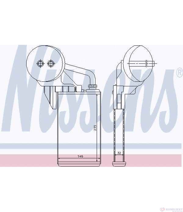 РАДИАТОР ПАРНО NISSAN INTERSTAR (2002-) dCi 80 - NISSENS